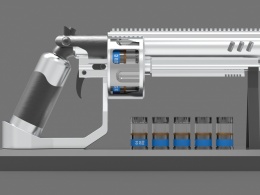[舍家实验室]-电磁浆转轮炮-废土科幻武器系列创意设计