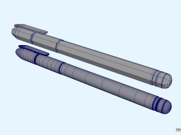 签字笔精细建模渲染